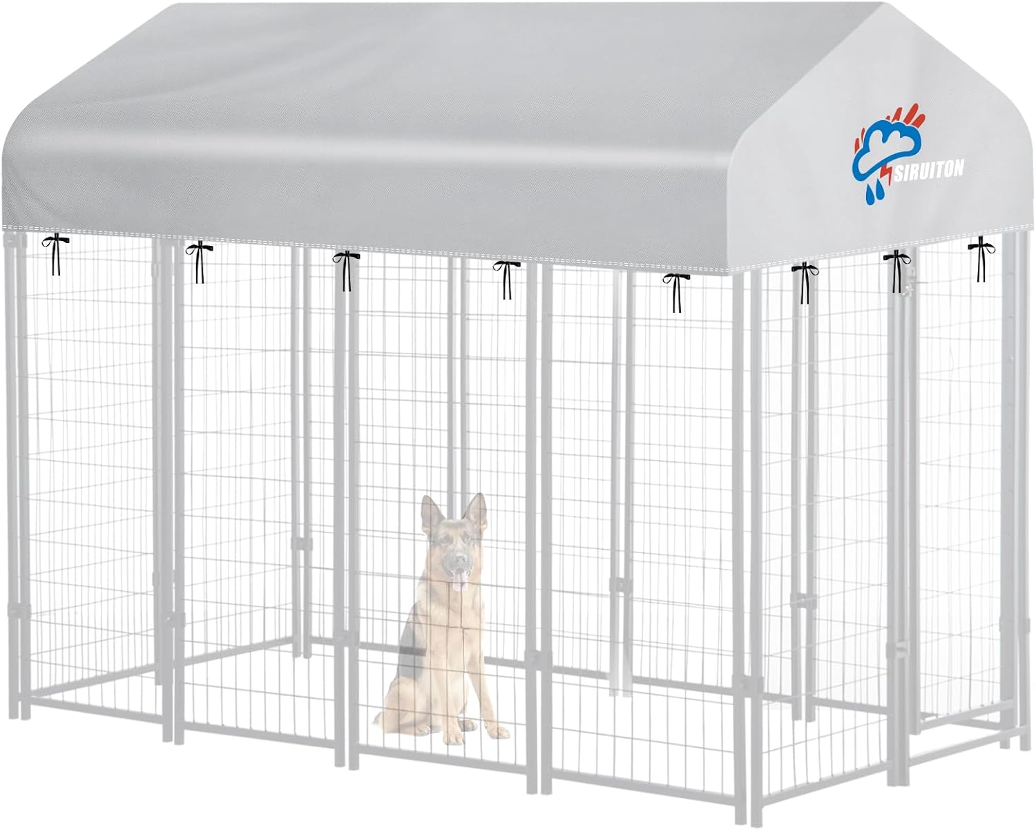 Heavy Duty 600D Oxford Dog Kennel Replacement Cover for Outdoor Use