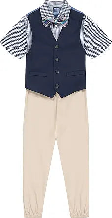 Nautica Boys 4-Piece Vest Set: Dress Shirt, Tie, Pants Included