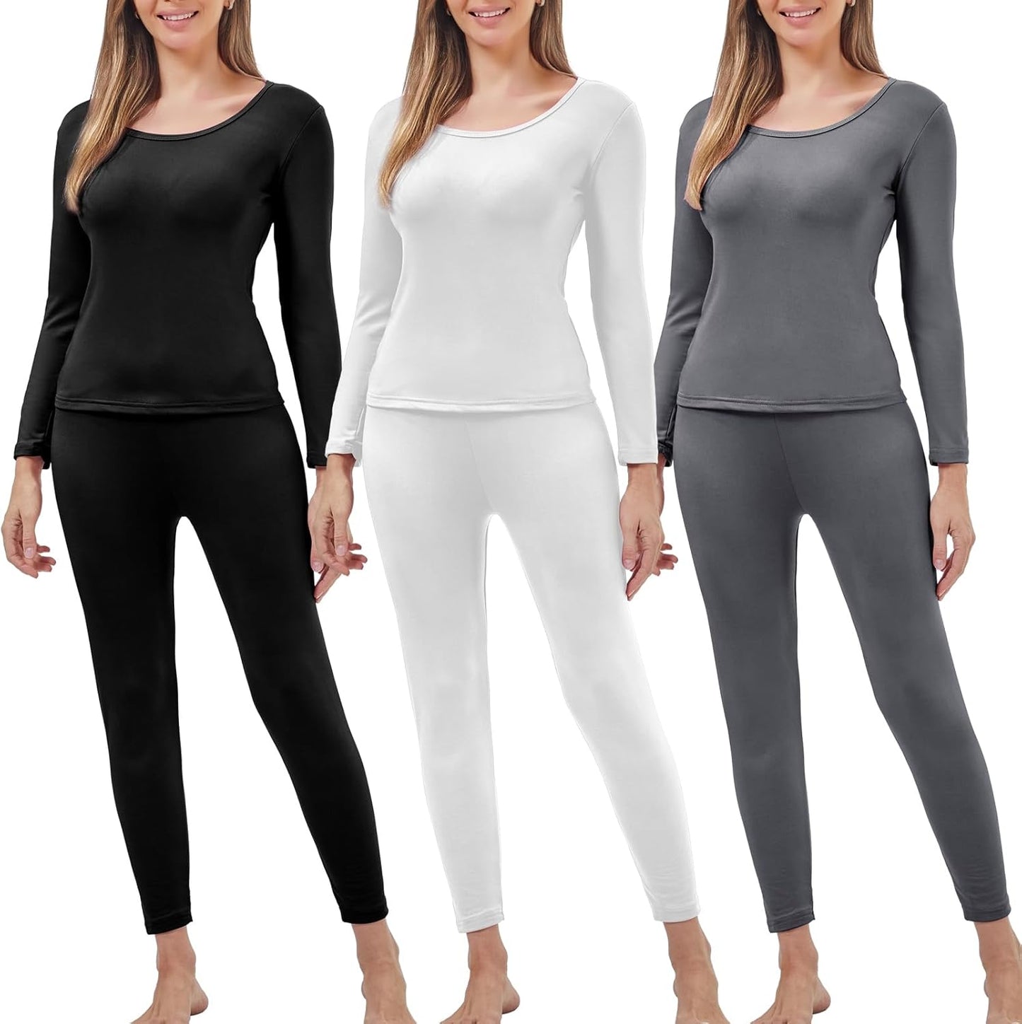 Patelai Thermal Underwear Sets for Women - Fleece Lined Comfort