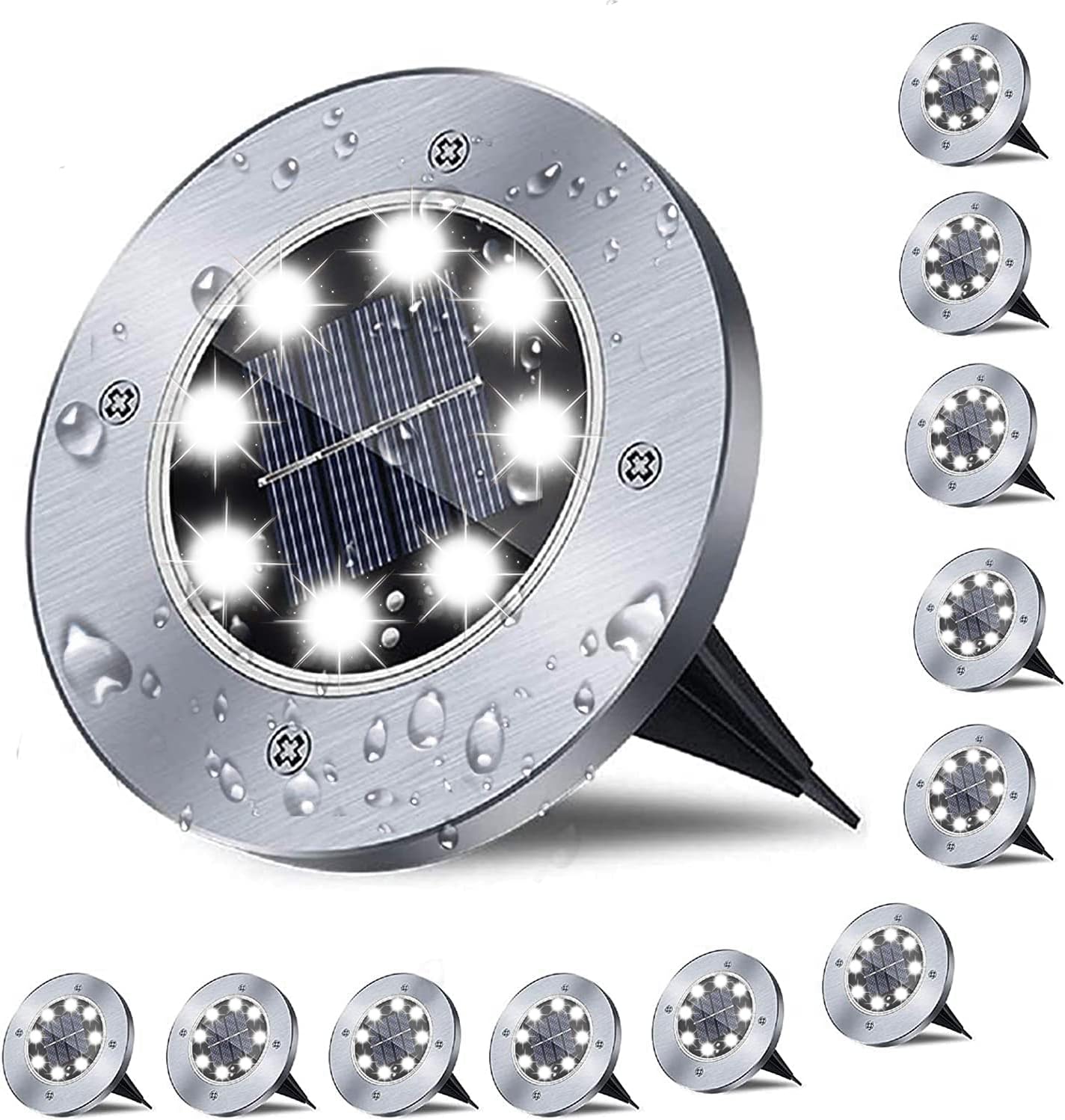 Upgraded Solar Ground Lights for Pathway and Garden Lighting