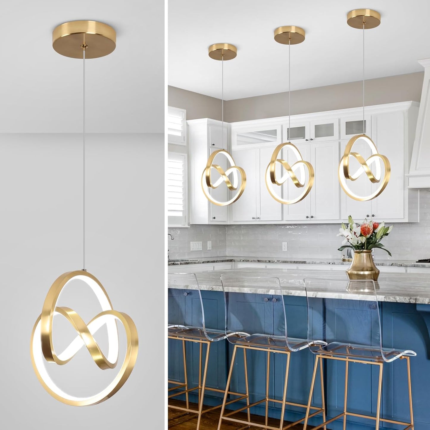 Modern LED Pendant Lights for Kitchen Island and Dining Room