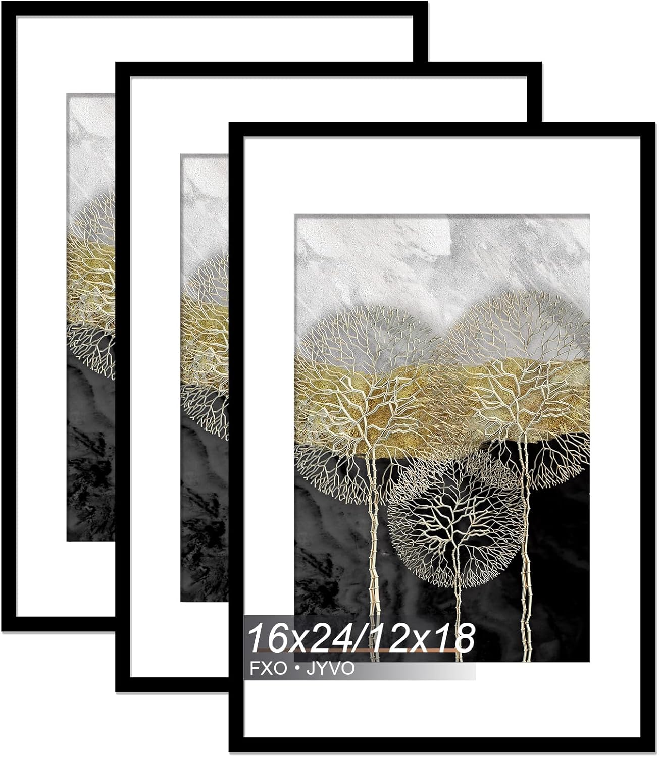 16x24 Picture Frame Set of 3 for Posters and Photos
