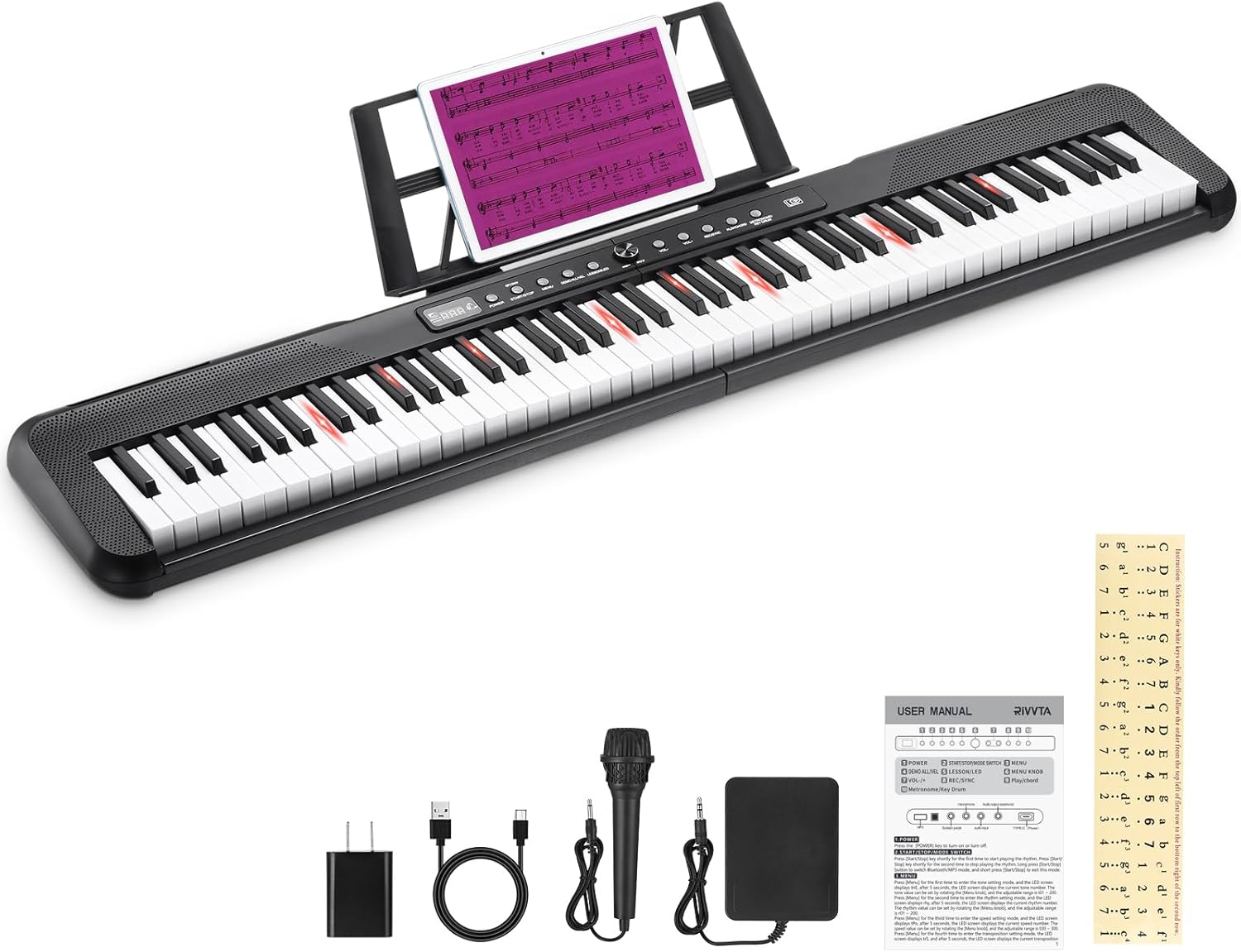 88 Key Light-Up Keyboard Piano with Pro Features for Beginners