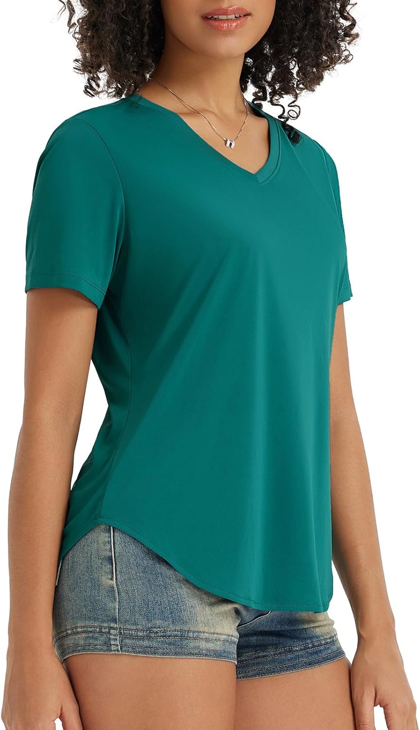 BALEAF UPF 50+ Sun Shirt - Moisture-Wicking V-Neck Tee