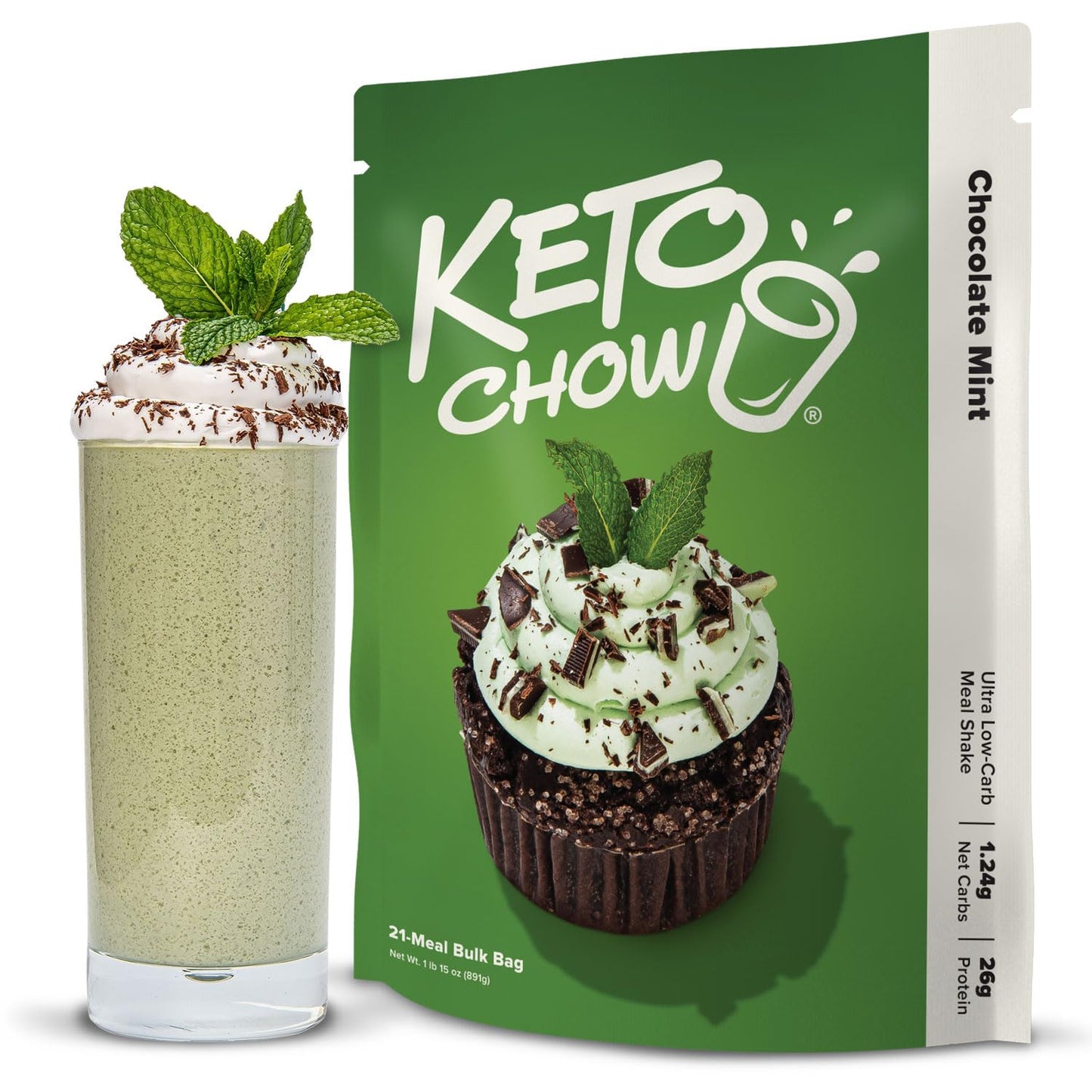 Keto Chow Chocolate Mint Meal Replacement Shake - Low Carb Delight