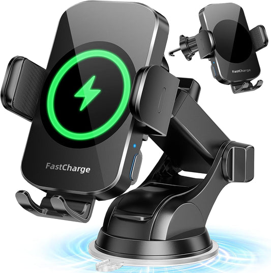 Fast Wireless Car Charger for iPhone & Samsung