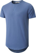 KLIEGOU Mens Longline Cotton Tee S-4XL