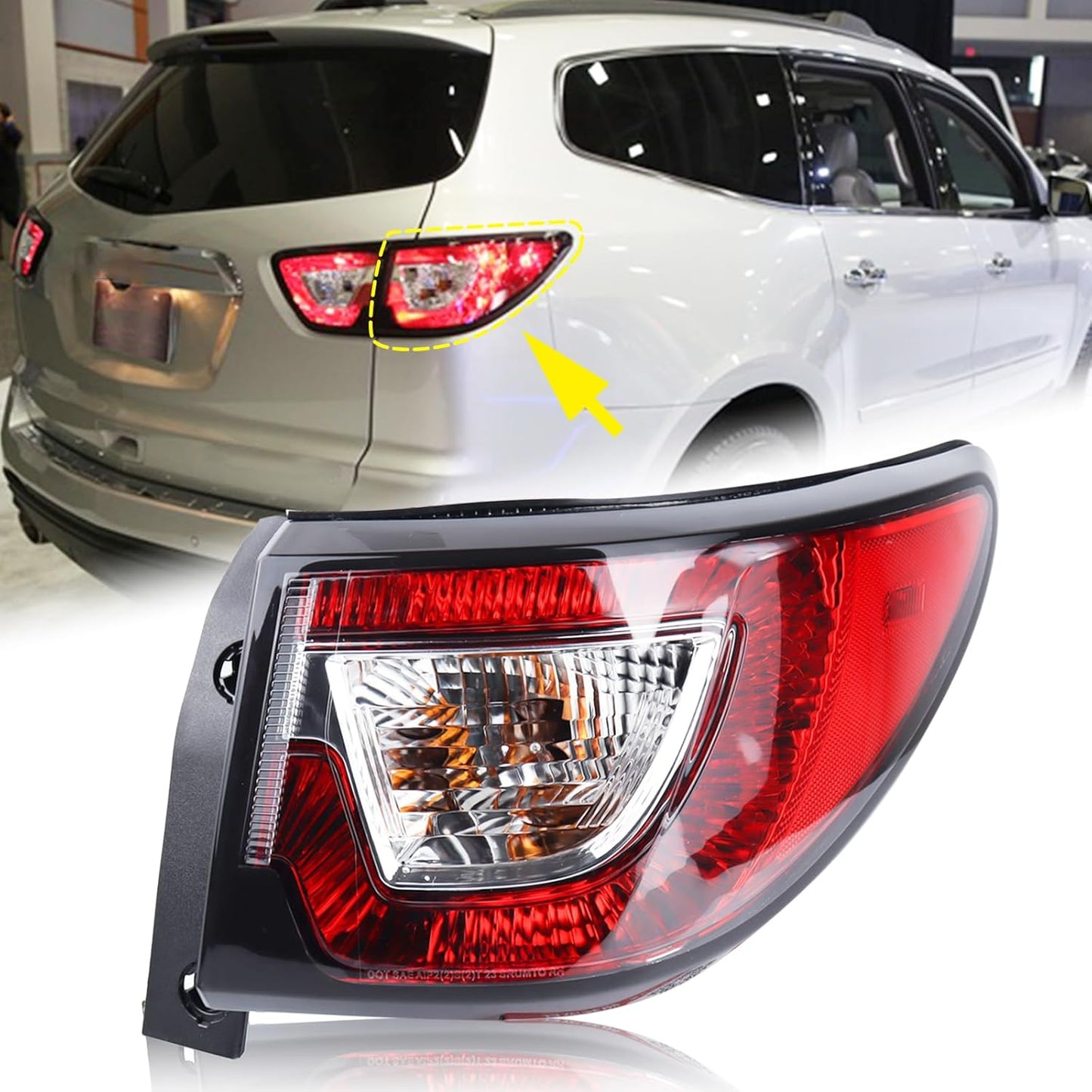 Right Passenger Side Tail Light Assembly for 2013-2017 Chevy Traverse