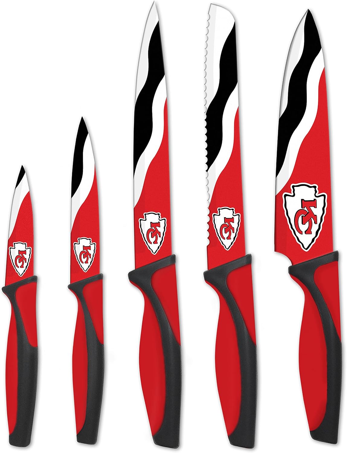 NFL Kansas City Chiefs 5-Piece Kitchen Knife Set for Fans
