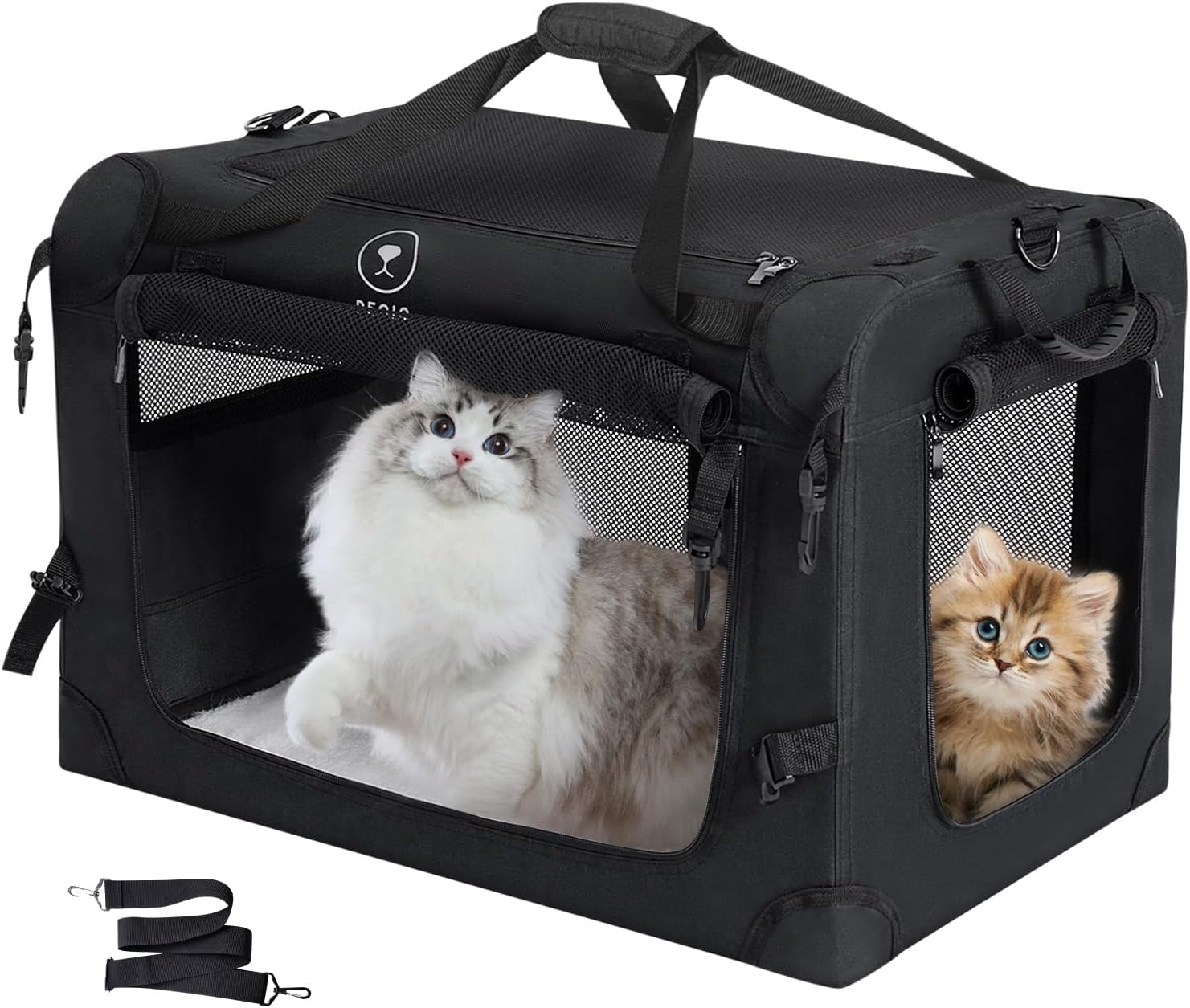 Extra Large Cat Carrier for Car Travel - Roomy and Sturdy Design