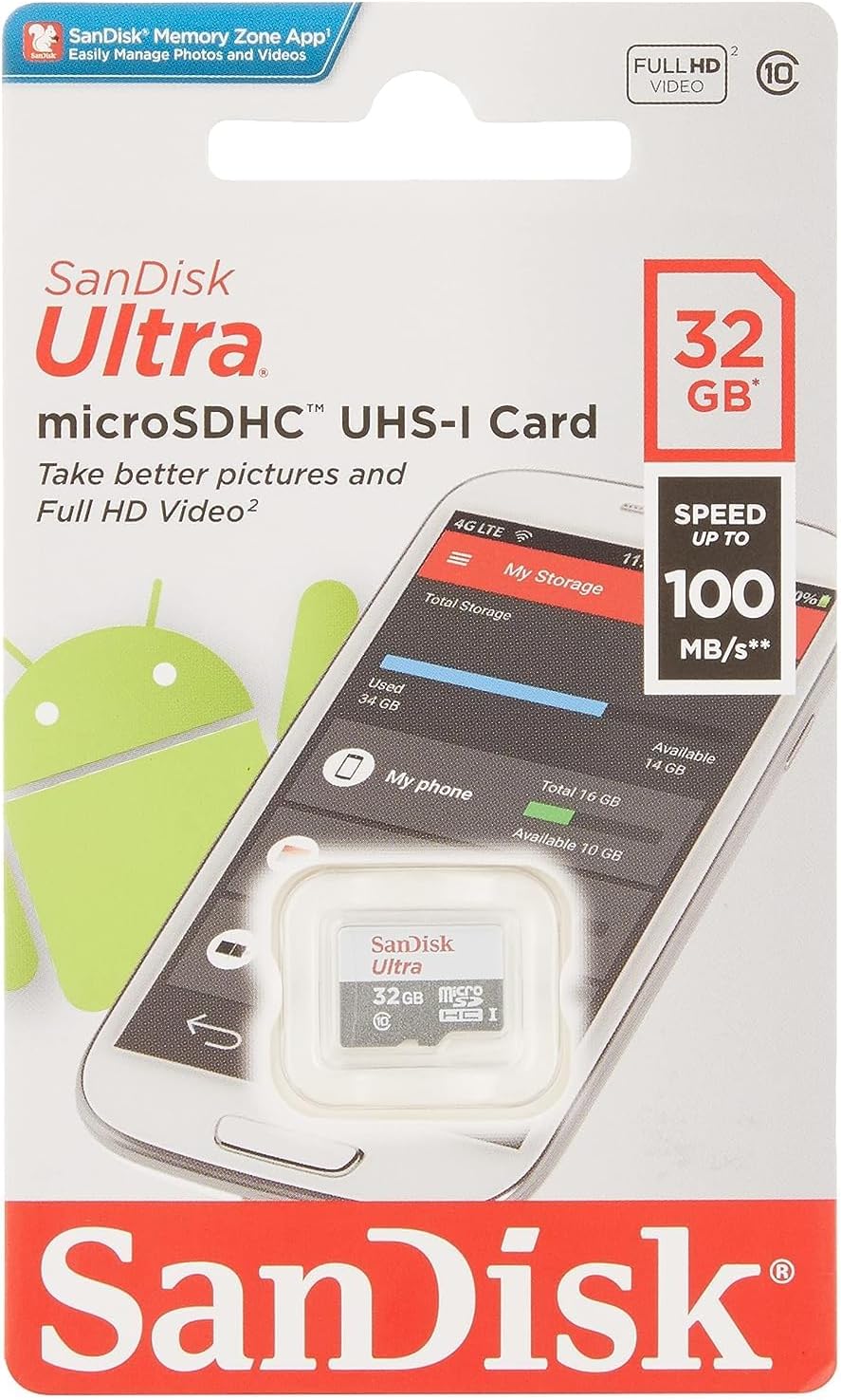 SanDisk Ultra 32GB MicroSD - Speed Up to 100MB/s!