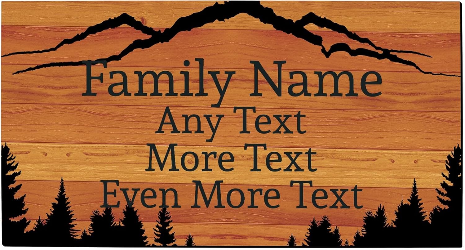 Mountain Home Decor Personalized Doormat for Indoor Outdoor Use