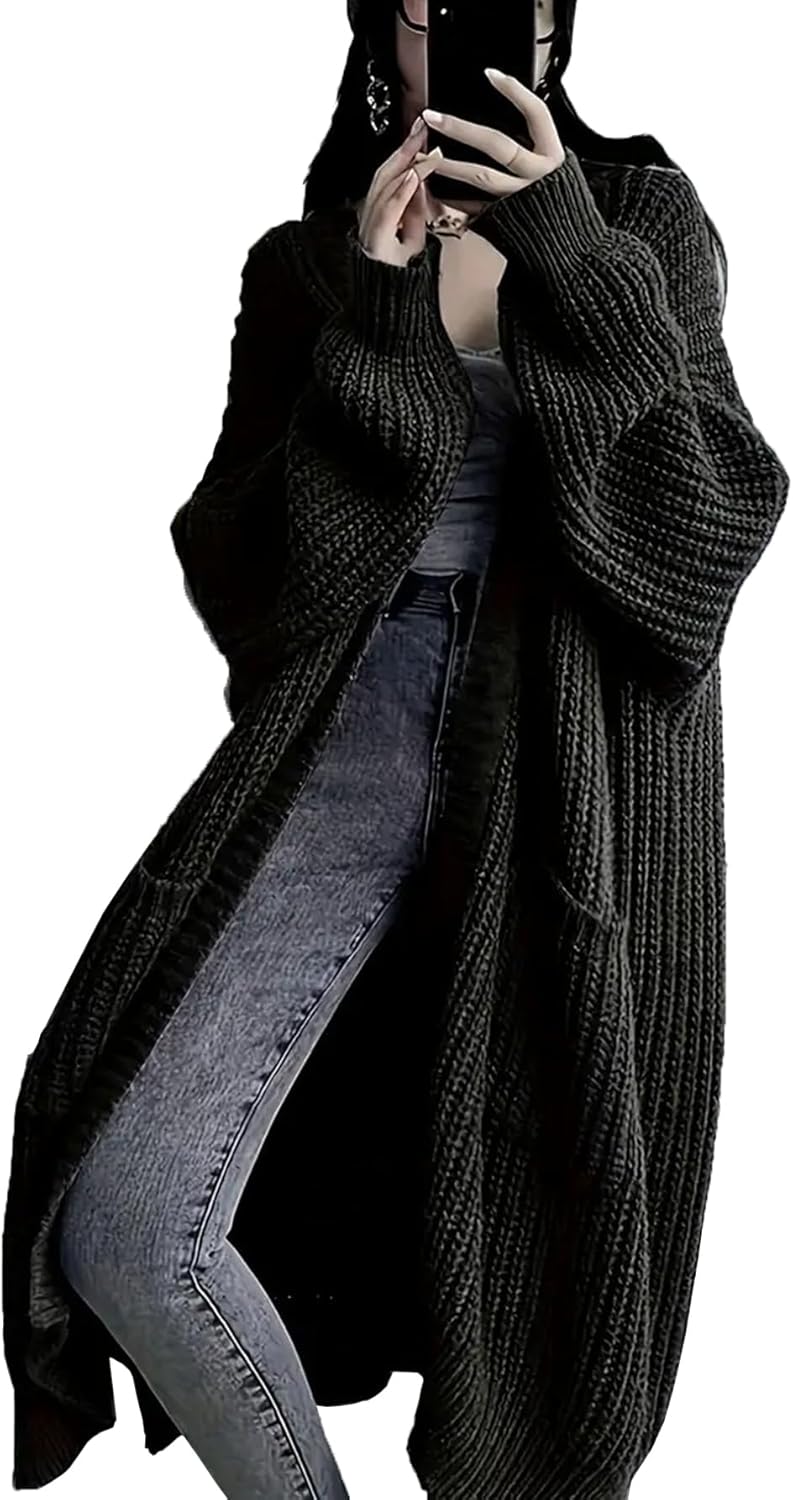 Womens Long Cardigan Sweaters Open Front Oversized Duster