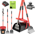 Pooper Scooper with Swivel Bin and Rake - Hands-Free Pet Cleanup