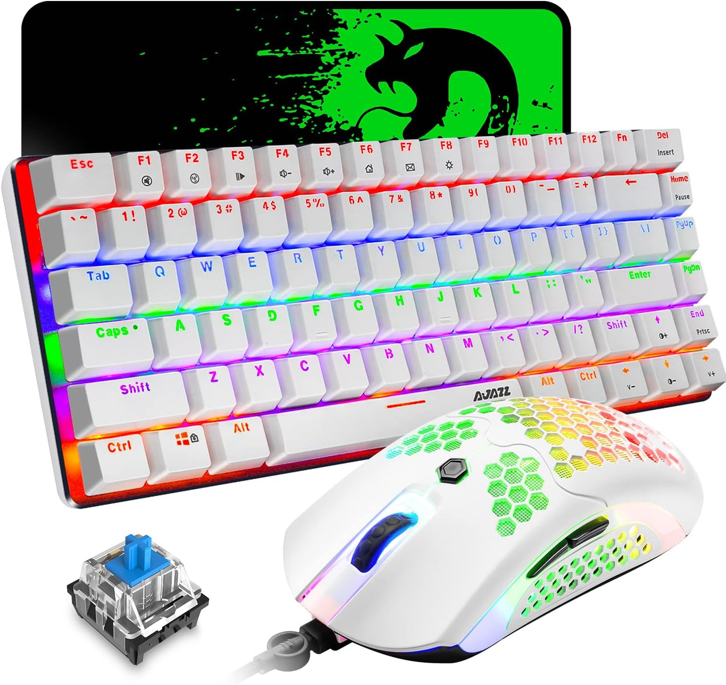 80% Mechanical Gaming Keyboard and Mouse Set with RGB Backlight