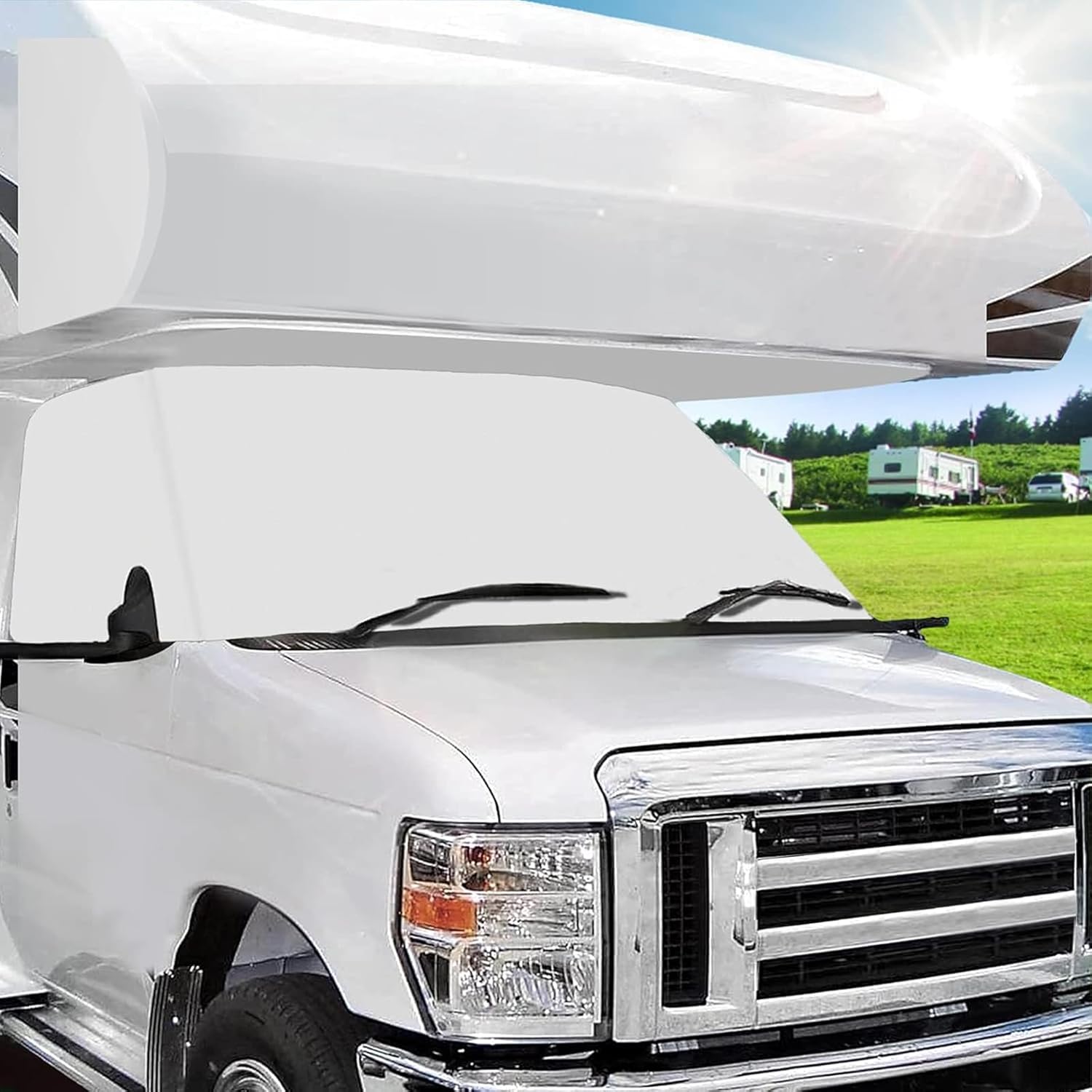 Mofeez RV Windshield Cover for Class C Ford 1997-2025 Models
