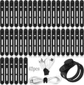 Silicone Cable Ties 42 Pack Reusable Cord Straps - Compact Cable