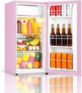 Seaoola Mini Fridge with Freezer 3.1 Cu.Ft - Quiet Compact