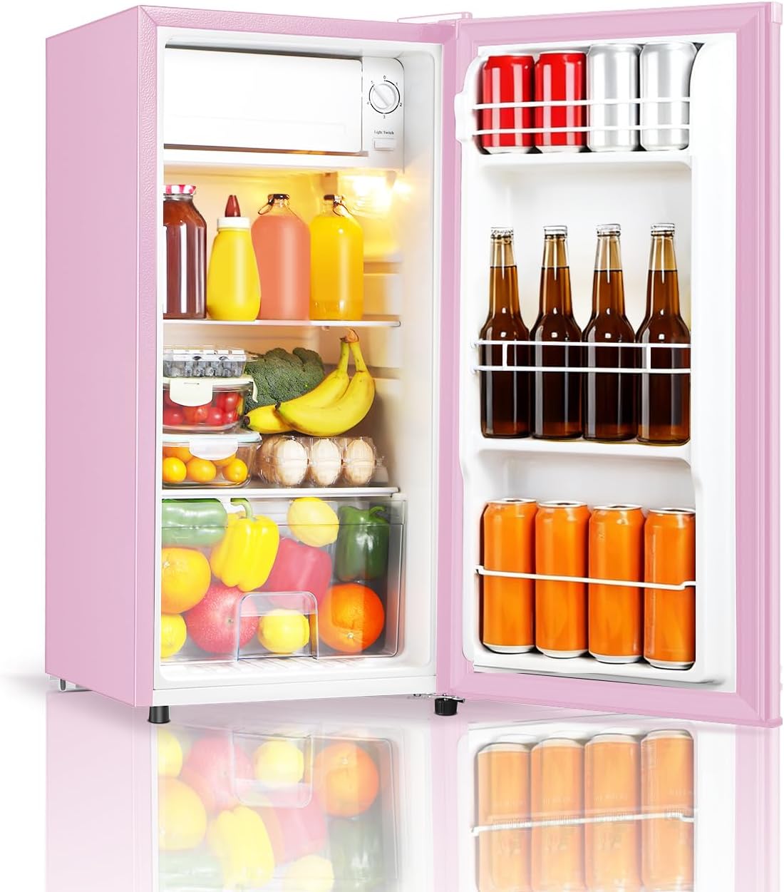 Compact Mini Fridge with Freezer for Dorm and Office Use