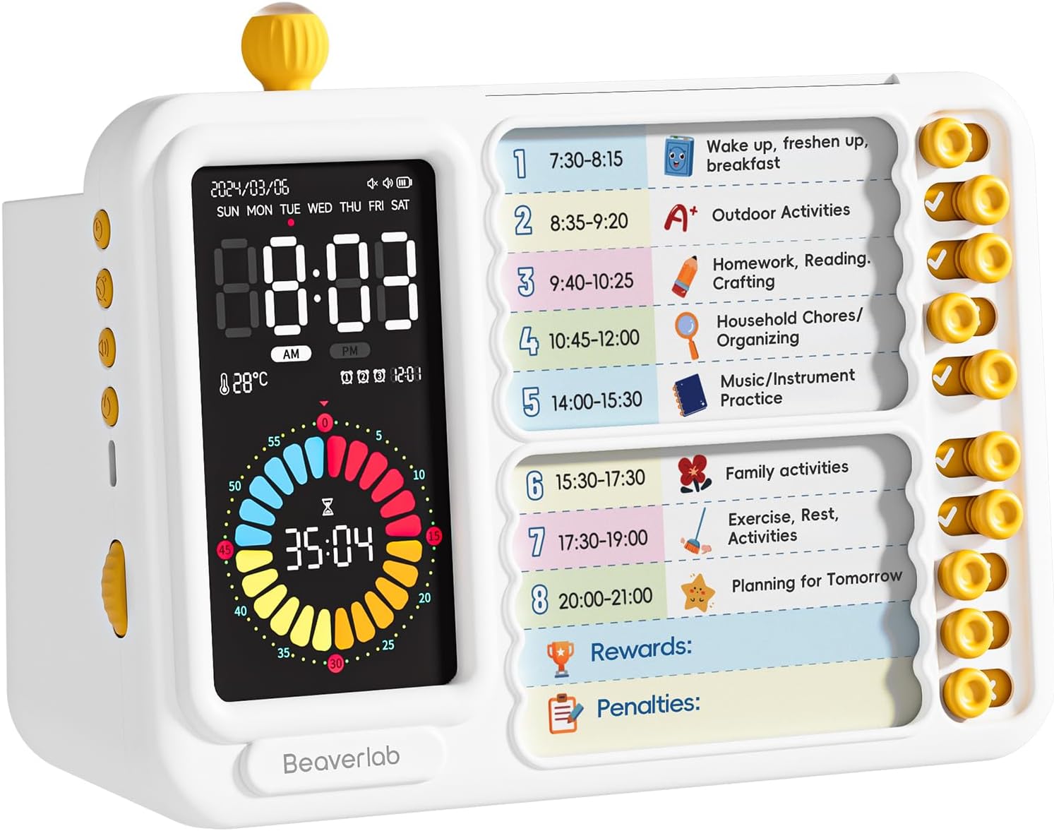 Visual Timer for Kids with 99 Minute Countdown for ADHD