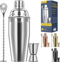 Premium 24oz Stainless Steel Shaker Set - Professional Bartender Essential