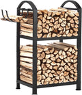 Heavy Duty Firewood Rack for Indoor and Outdoor Storage Needs
