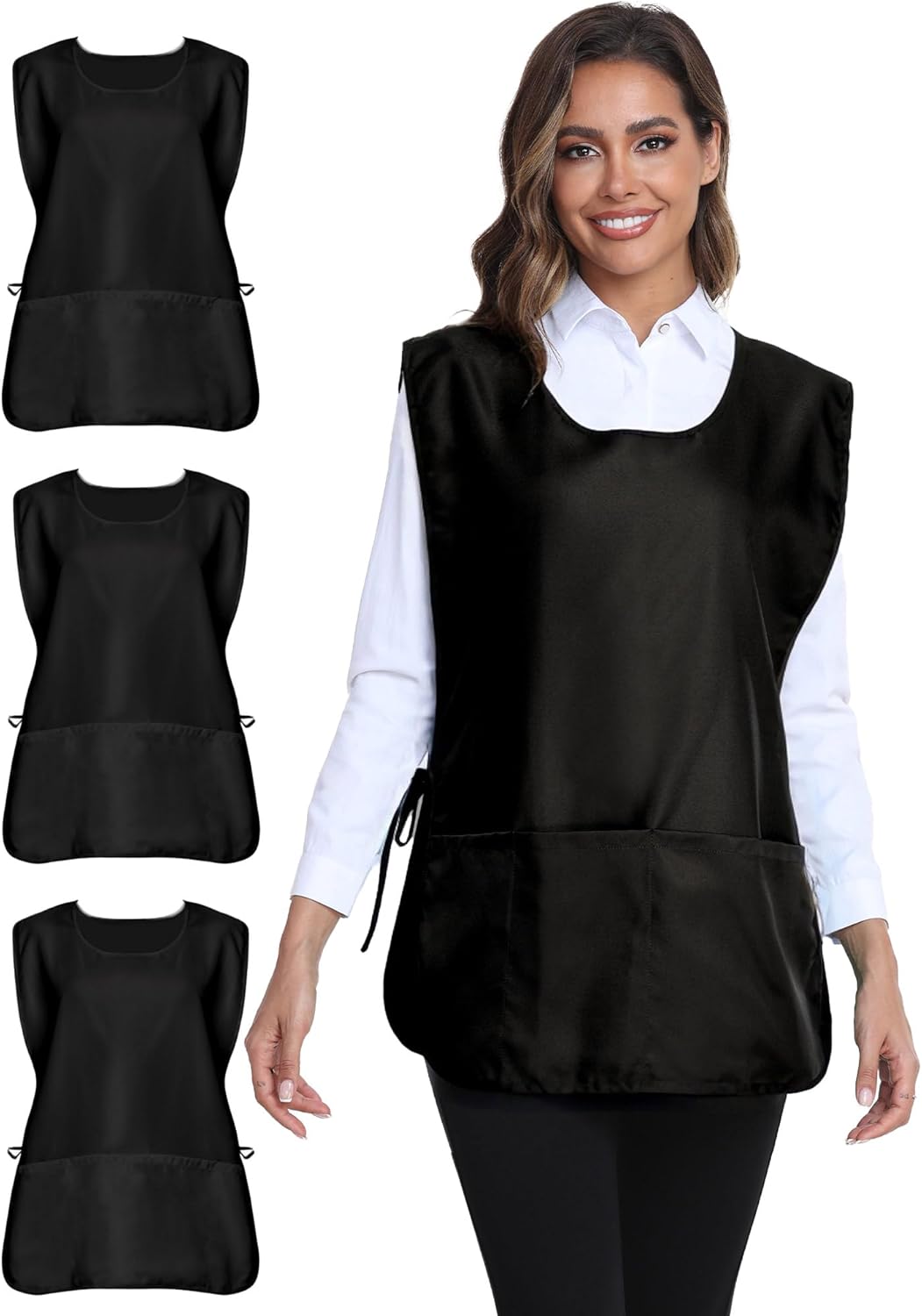 Argstar Unisex Waterdrop Cobbler Apron with 3 Pockets for All