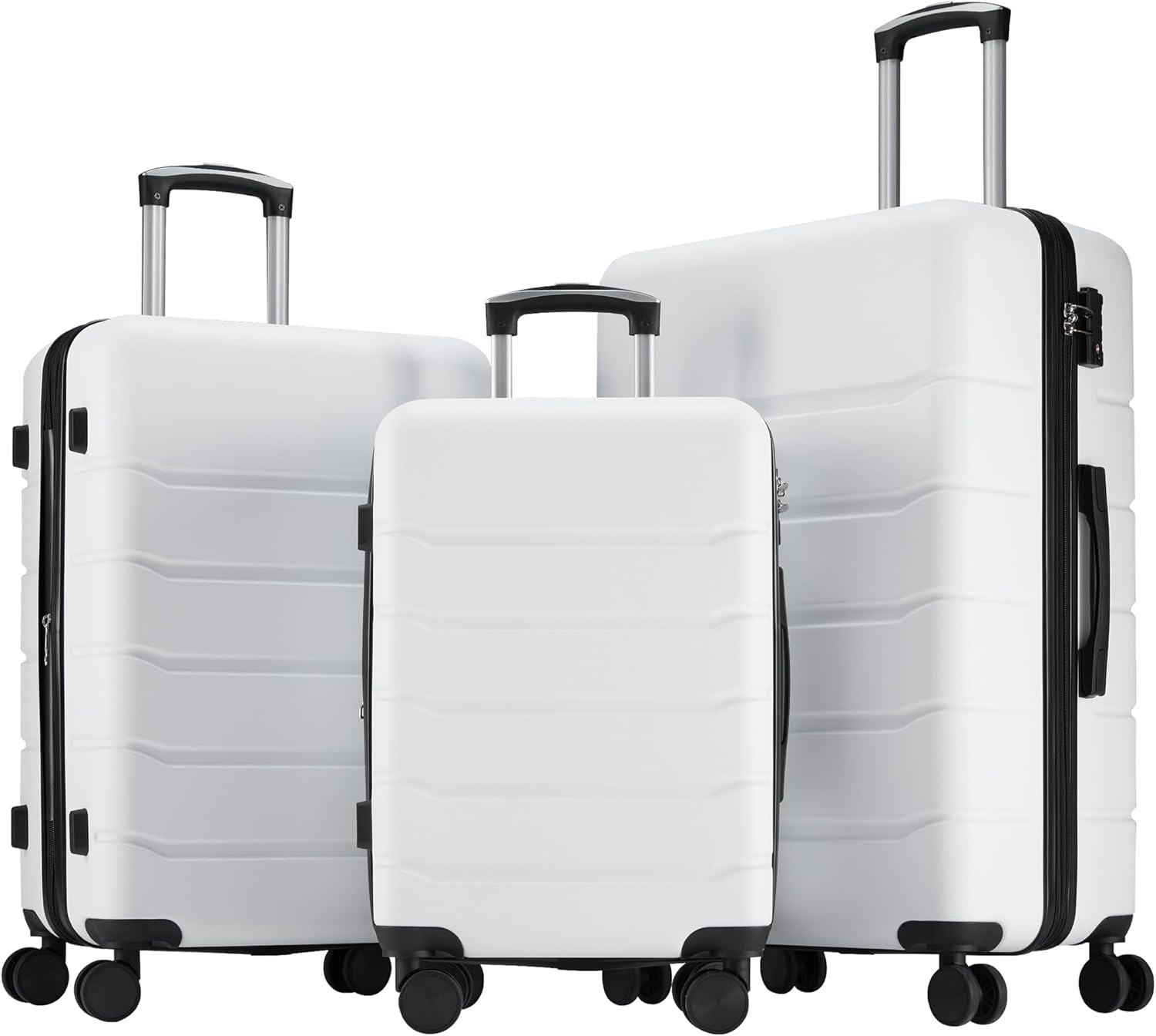 OLIXIS 3-Piece Luggage Set with Spinner Wheels for Travel