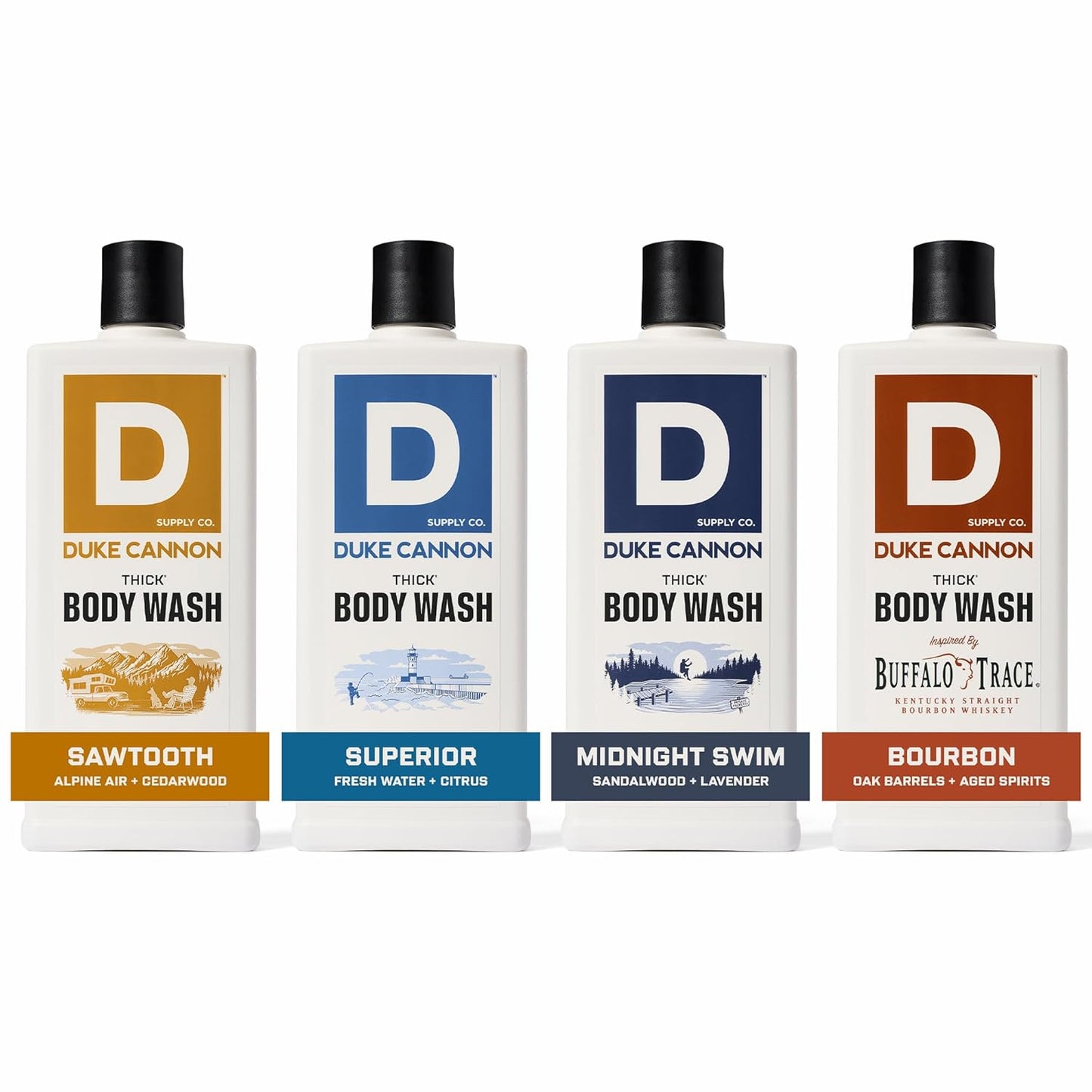 Duke Cannon Thick High Viscosity Body Wash for Men - 4 Scents