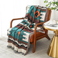 Boho Throw Blanket Southwestern Aztec Reversible 63in x 87in - Soft