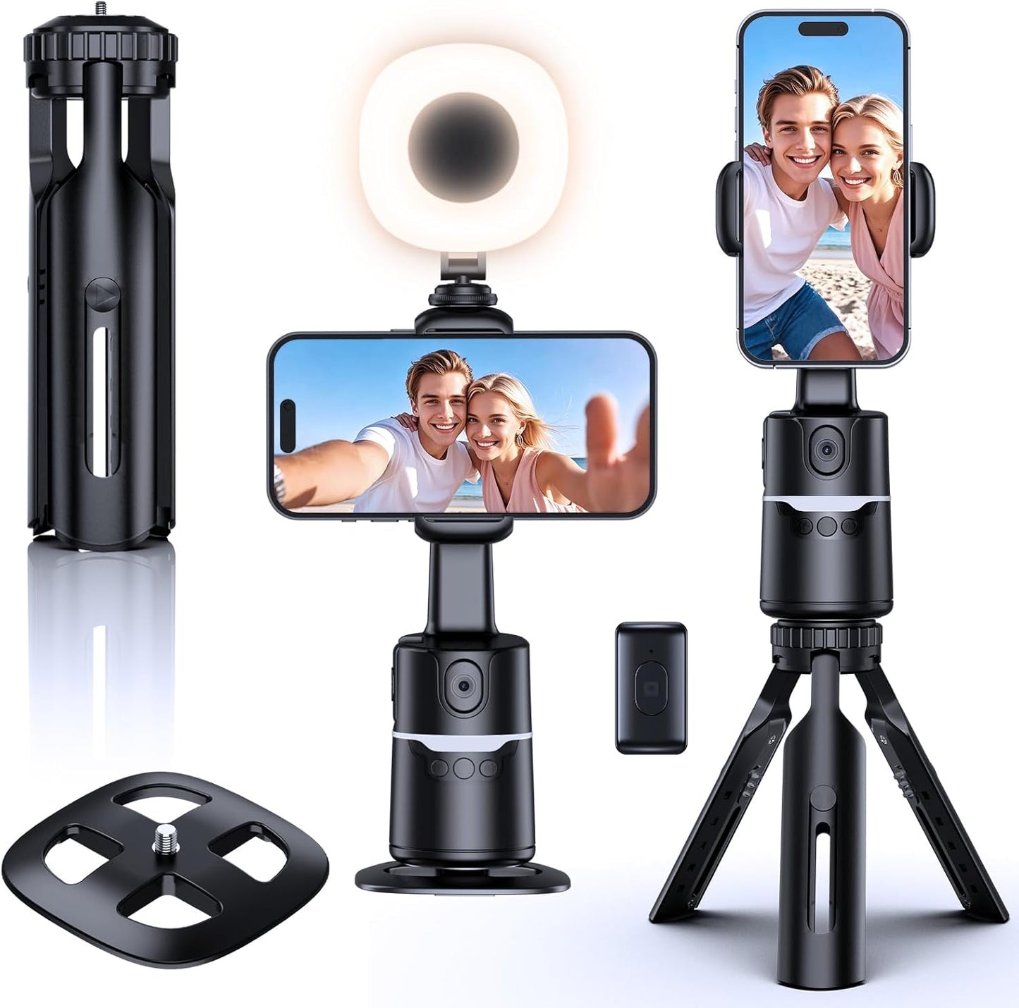 UBeesize Auto Face Tracking Tripod for Seamless Vlogging