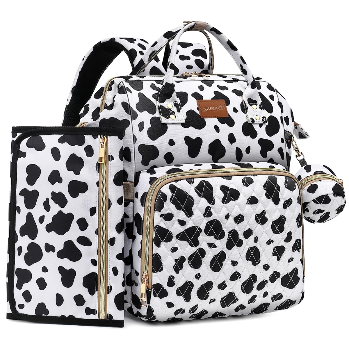Diaper Bag Backpack with Changing Pad - Stylish & Large Capacity