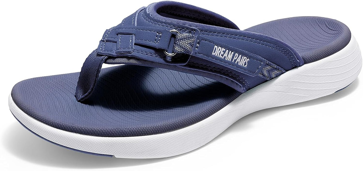 DREAM PAIRS Women's Arch Support Flip Flops for Comfort