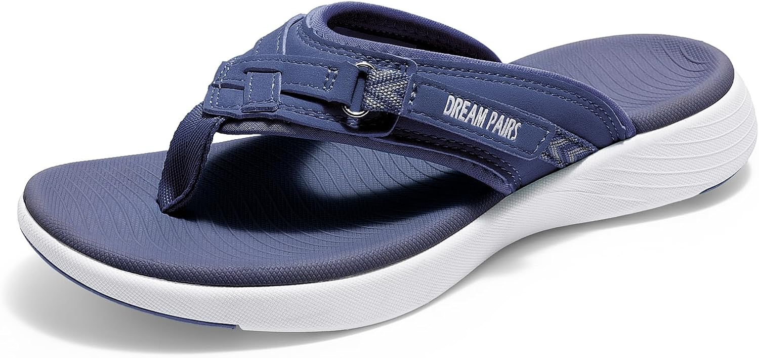 DREAM PAIRS Women's Arch Support Flip Flops for Comfort