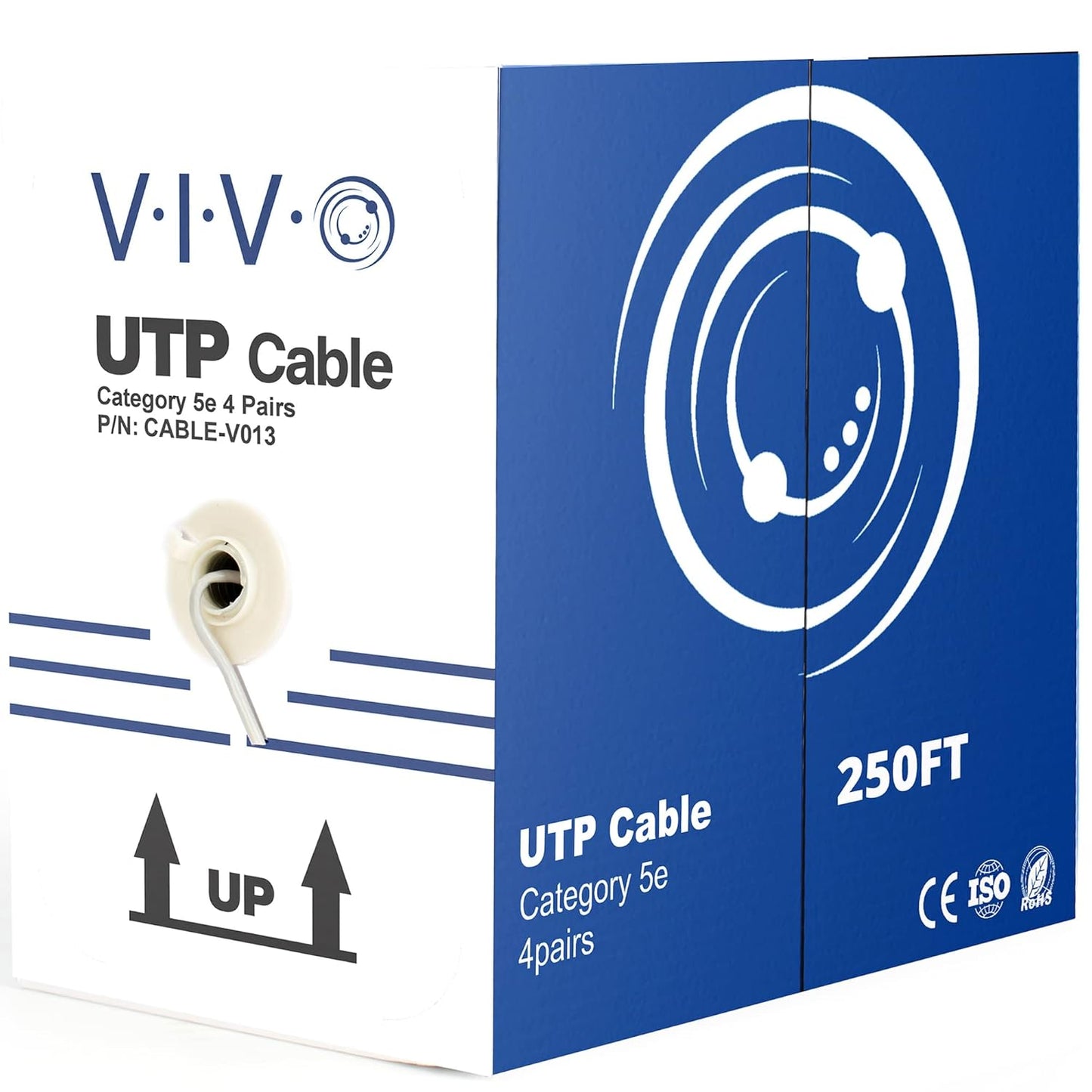 VIVO 250ft Bulk Cat5e Wire for Reliable Ethernet Connections