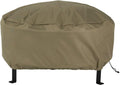Round Outdoor Fire Pit Cover 48-Inch - Heavy-Duty Weather Protection