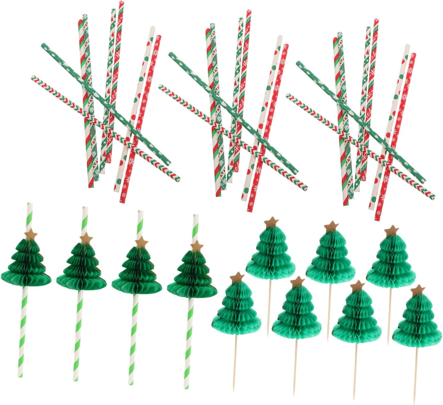 Elegant Christmas Tree Cocktail Picks - Festive Party Decor