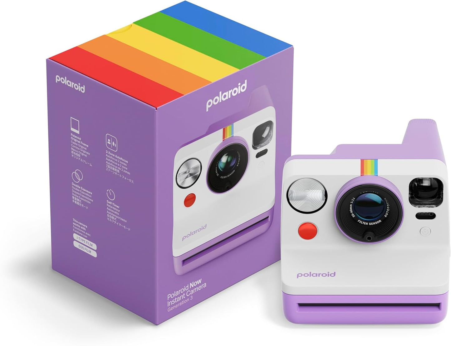 Polaroid Now 3rd Generation Instant Film Camera - Purple