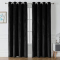 Victree Black Velvet Curtains 52 x 84 in - Room Darkening Panels