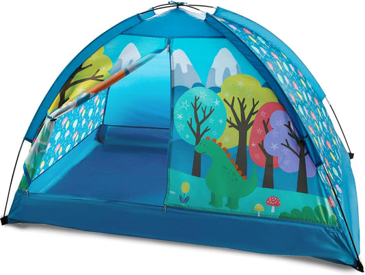 Dino Kids Indoor Camping Tent | Spacious 2-Kid Playhouse | Easy Setup | Perfect Starter Tent