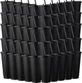 Black 60-Pack Glitter Tumblers 24-27 oz with Lids & Straws - Bulk