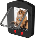Cat Door for Interior and Exterior Door - 4 Way Locking Magnetic Pet