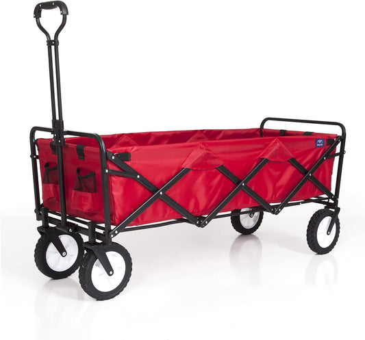 Mac Sports Red Outdoor Utility Wagon - Extended Foldability