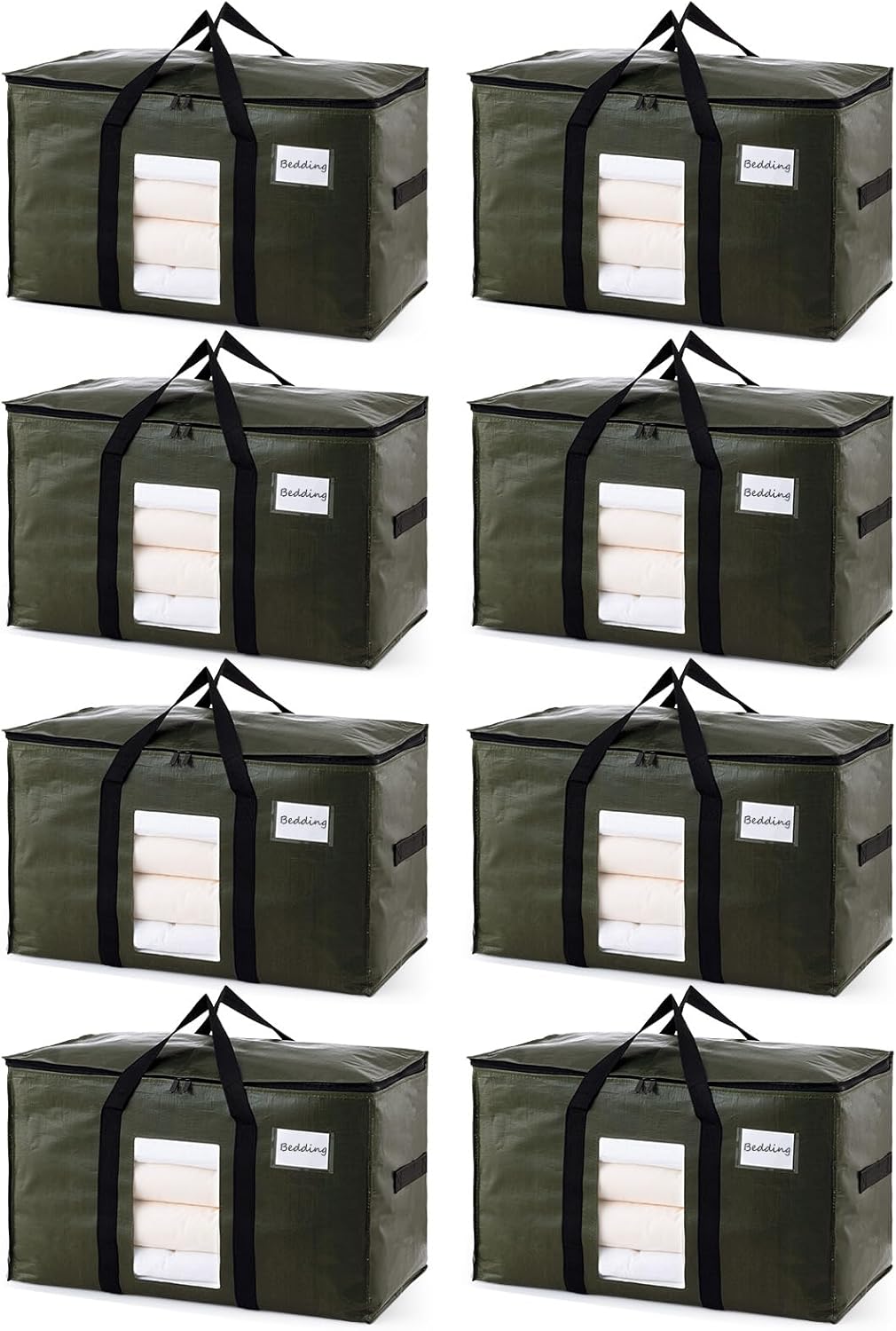 Extra Large Storage Bags for Moving - Heavy Duty Totes with Window