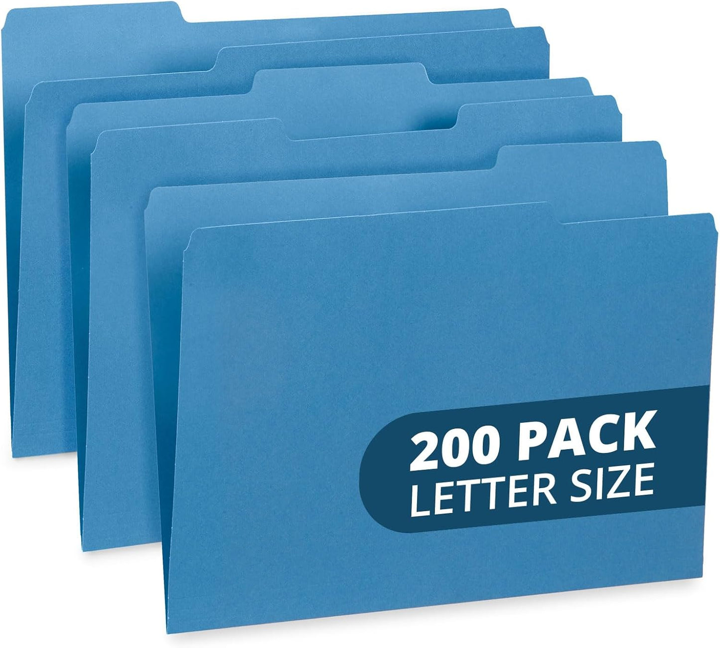 200 Blue File Folders for Office and Home Organization Needs
