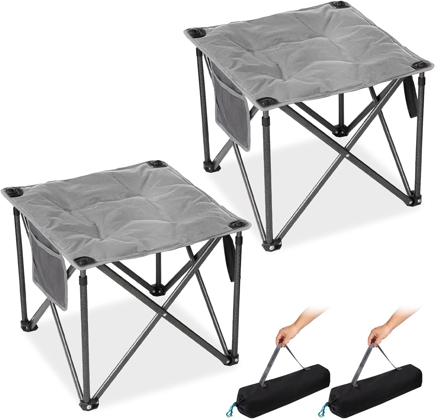 FUNDANGO Folding Camping Stool 2 Pack for Outdoor Comfort