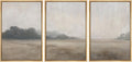 Framed Serene Meadow Tranquil Landscape Wall Art Print Set - 16x24x3