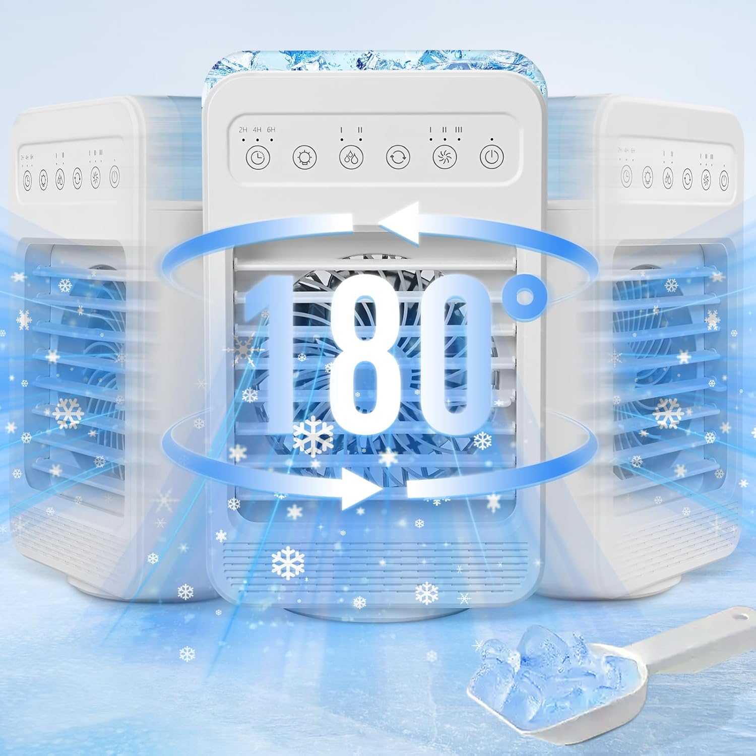 2024 UPGRADED Portable AC: Powerful Cooling & Colorful Light