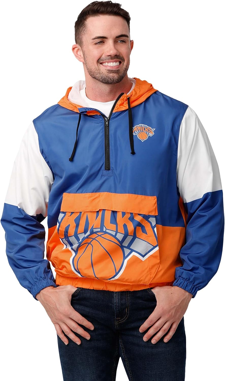 FOCO NBA Team Logo Warm-up Windbreaker Jacket for Fans
