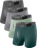 BAMBOO COOL Men's Mesh Boxer Briefs 4-Pack - Breathable, No Ride Up